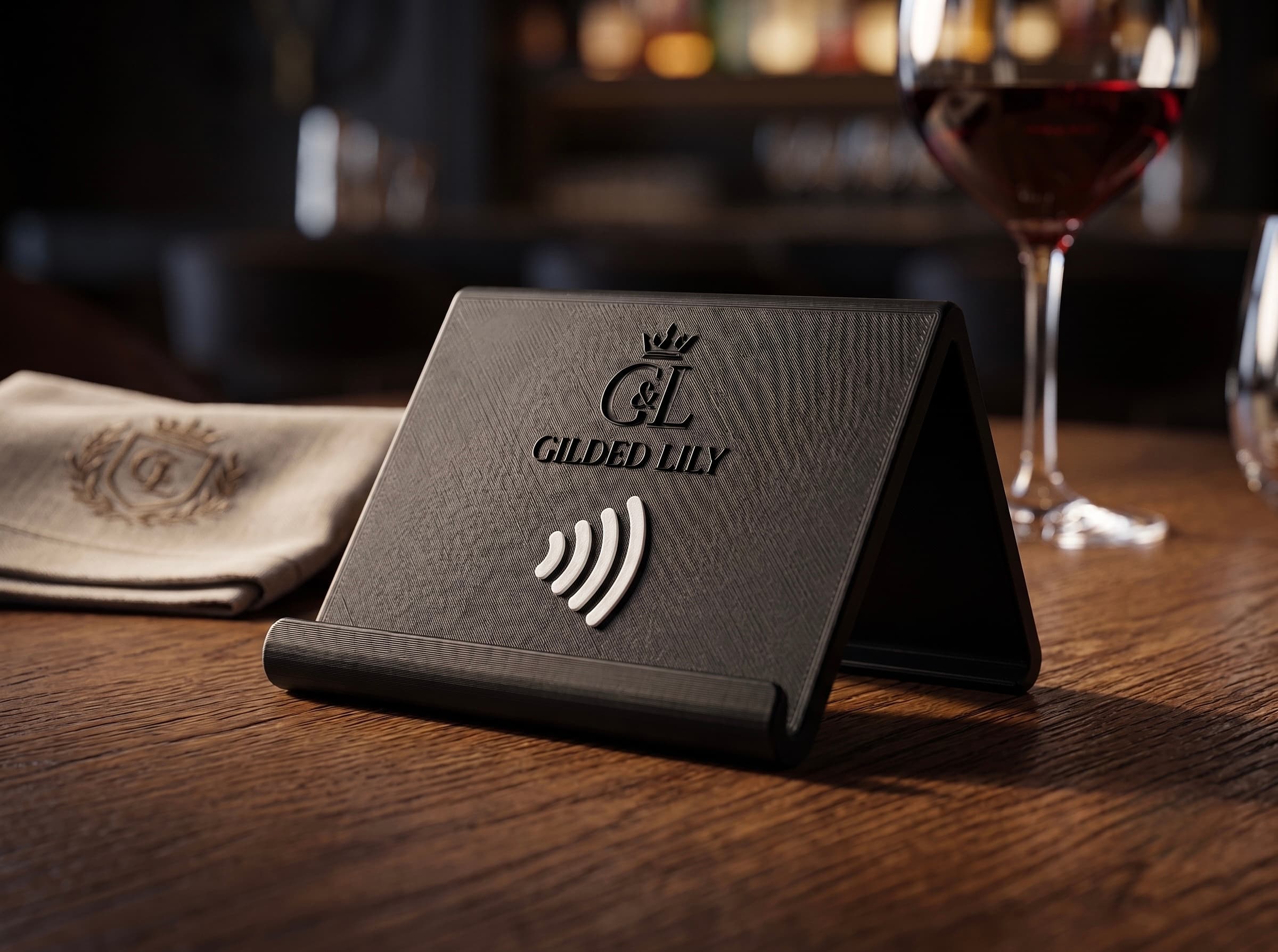 Premium NFC table plate for hospitality interiors